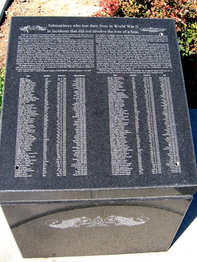 Submariners who lost their lives in World War II in incidents that did not involve the loss of a boat.