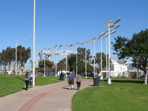 Still walking north, toward more public art at Chula Vista's Bayside Park. This is Wind Oars by George Peters and Melanie Walker, 2004.