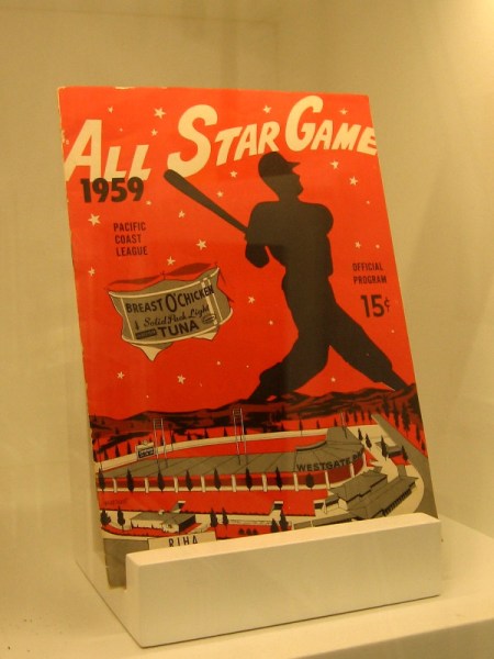 Old baseball program from the 1959 Pacific Coast League All Star Game.