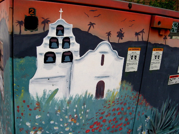 This historic old building is located a few miles to the east. The Mission Basilica San Diego de Alcala, founded in 1769, first Spanish mission in Alta California.