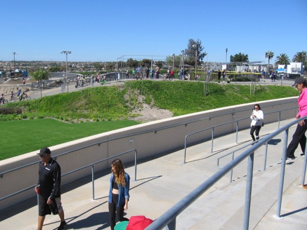 While I had a chance, I should have headed over to take pics of the kids trying out the BMX track. You can see them in the distance.