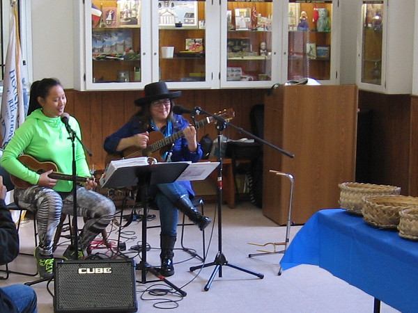 Musicians filled the room with beautiful Mariana Islands melodies while food beckoned from the nearby table.