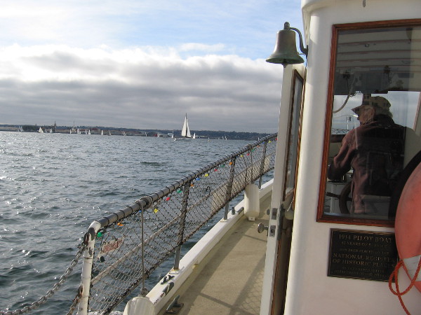 It's a pleasant day out on the water. We head initially in the direction of Shelter Island and Point Loma.