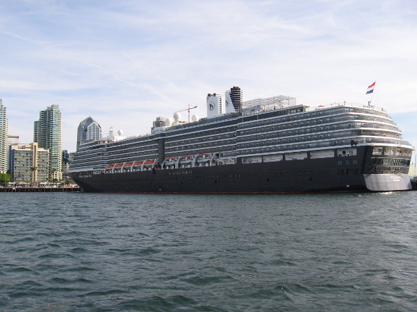 There are two big cruise ships in port today. Some of these ships are larger than downtown buildings!