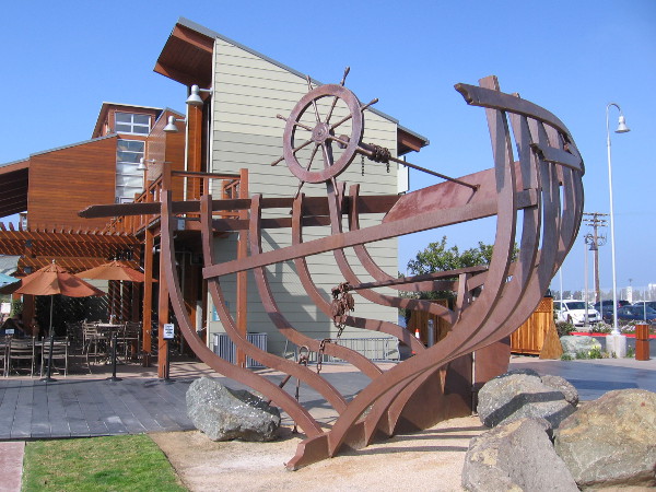 This old rusty steel skeleton of a ship is actually one of two cool sculptures near the Pier 32 Marina in National City.