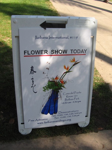 Exquisite displays of ikebana--the art of Japanese flower arrangement--can be seen inside the Casa del Prado.