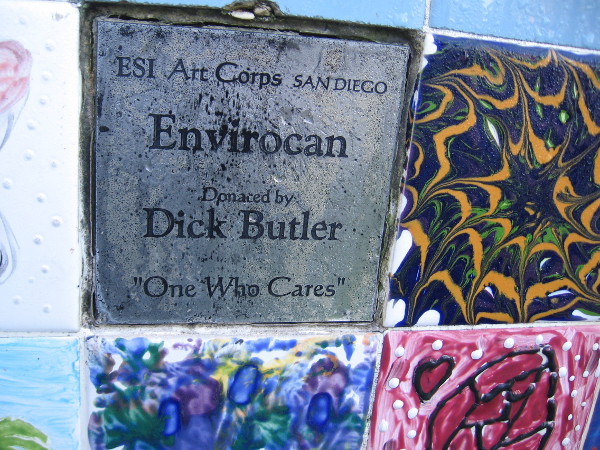 ESI Art Corps San Diego. Envirocan, donated by Dick Butler. "One Who Cares"