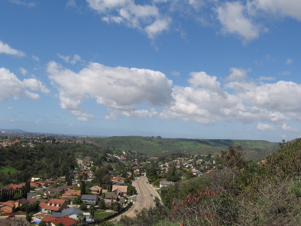 Looking westward as we ascend into a beautiful San Diego sky.