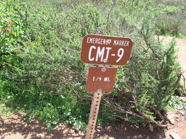 Rescues are often made on this trail due to its popularity. Many urban hikers aren't prepared for this fairly strenuous trek. I spotted a few emergency markers which are used to locate those in distress.