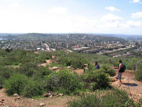 As we climb higher on this clear day, it's possible to see farther into the distance. I can barely detect downtown San Diego at the horizon.