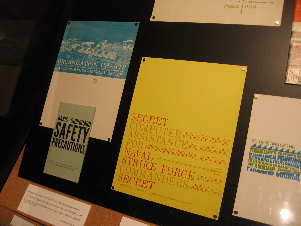 The U.S. Navy's large presence in San Diego required the production of many pamphlets, charts and other printed documents.