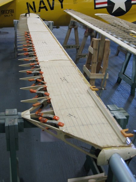 This rotor is a bit further along. It appears part of the rotor's new surface is being cemented in place.