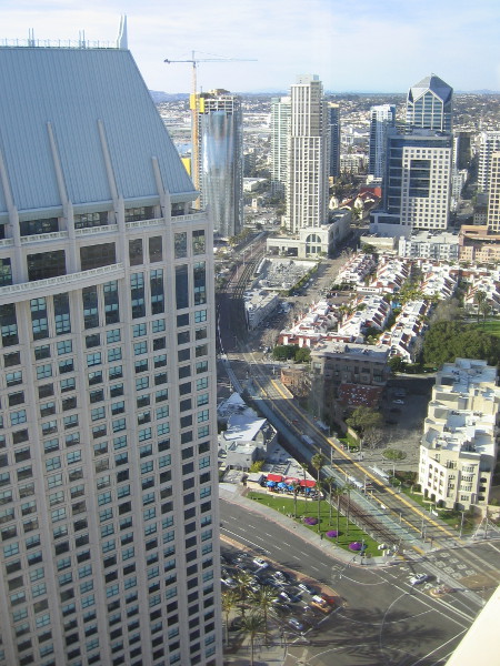 To the north one can see another part of downtown, near the North Embarcadero.