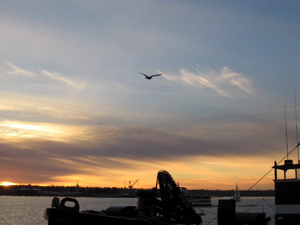 A beautiful evening on the tranquil G Street Pier.