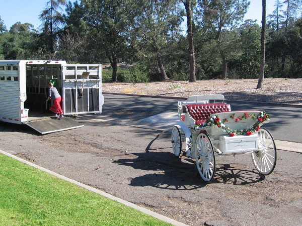 This elegant carriage would soon be watched by thousands during the big parade.