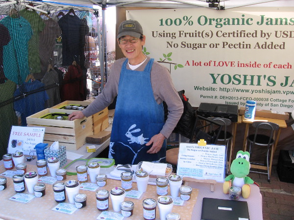 Yoshi's Jams are completely organic! So was that smile!