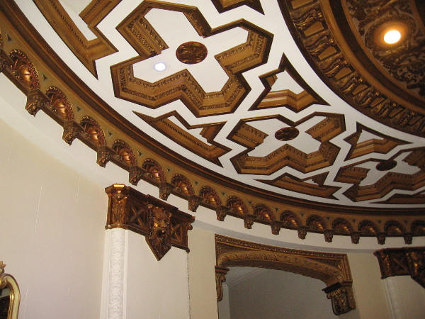 A look at one amazing corner of the dramatic ceiling.