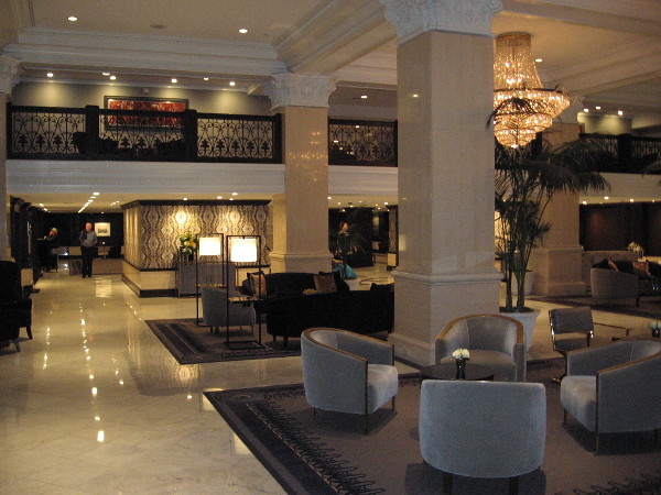 The beautiful lobby, fit for royalty.