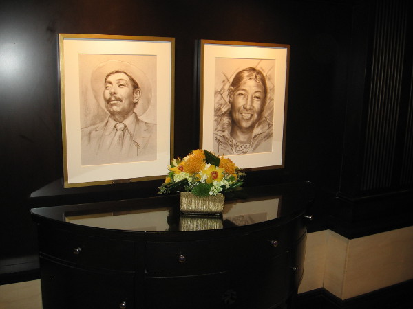Portraits along this wall include Native Americans. The U.S. Grant Hotel was bought by the Sycuan Band of the Kumeyaay Nation in 2003. It is operated by Starwood Hotels and Resorts.
