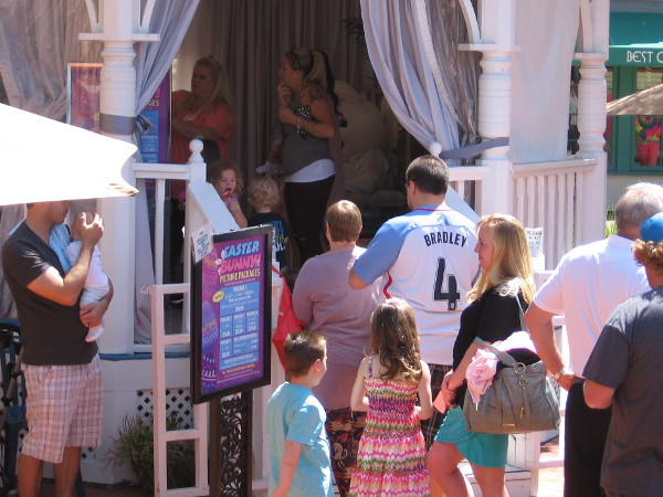 And at nearby Seaport Village, kids could visit the Easter Bunny!