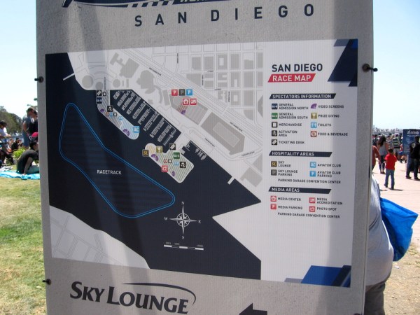 The San Diego course map for the Red Bull Air Race.