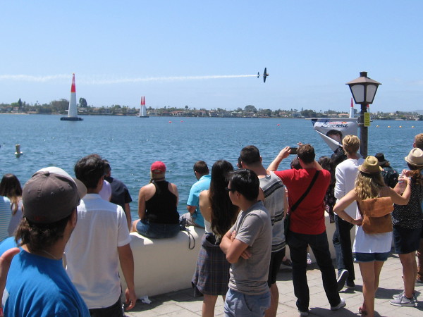 The racing has officially begun! Those pilots are fast and super skilled! They probably drank some Red Bull, too! You need to be on edge!