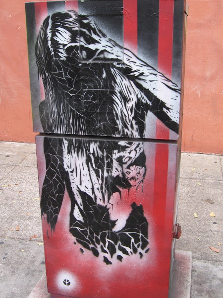 A wraithlike figure seems to be in pain.