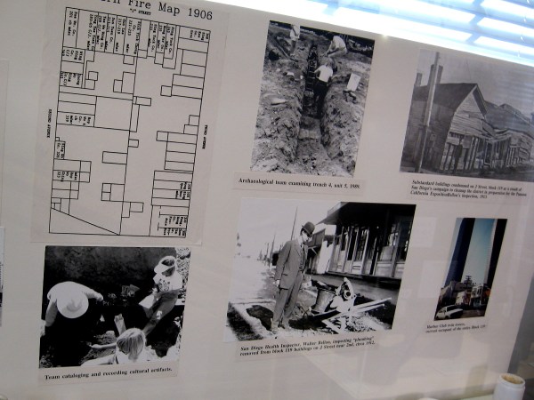 Old photos show archaeological digs in the neighborhood.