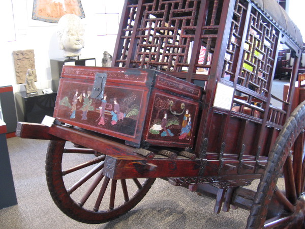 A bridal carriage from the late 1800s made of rosewood, found in Yun Cheng.