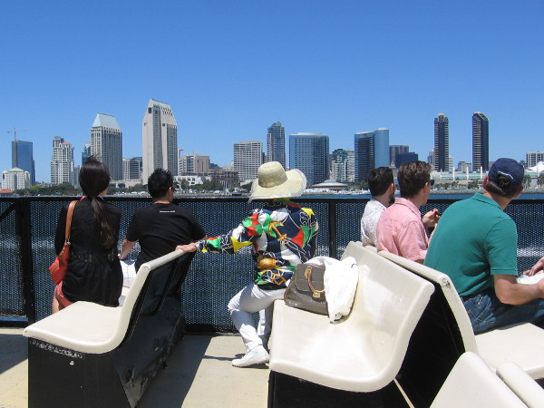 Tourists take the Coronado ferry across the bay to downtown San Diego. What will they see?