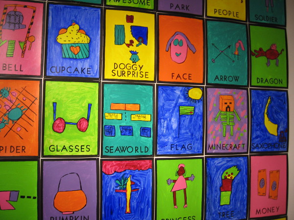 Cupcake. Dragon. Face. Glasses. Tree.