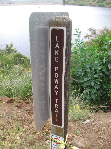 A trail marker.