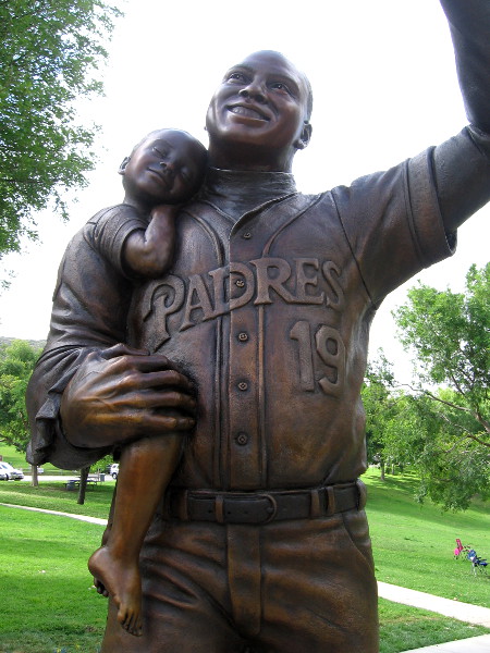 Statue of Tony Gwynn in a beautiful park, where his children played.