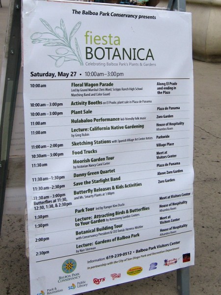 I missed the Floral Wagon Parade this year. A number of tours and lectures were held in the beautiful gardens of Balboa Park.