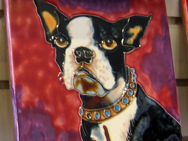 Beautiful dog art at Seaport Village's wonderful The Tile Shop.