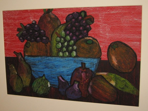 The Great Fruit Bowl, a drawing by many Christ Church Day School Second Grade student artists.