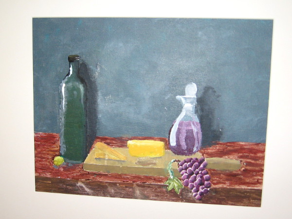 Bella Anderson and Cate Hunsberger, Medieval Lunch, painting, Seventh Grade, Coronado Middle School.