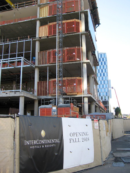 When finished, this InterContinental Hotel will provide 400 luxury waterfront rooms for visitors to San Diego.