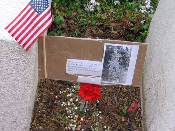 On March 7, 1971, at the age of 21, David Jesus Naranjo perished in the service of our country in South Vietnam, Quang Nam.