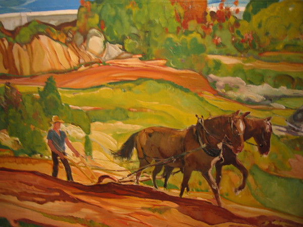 A farmer plows a field somewhere in beautiful San Diego.