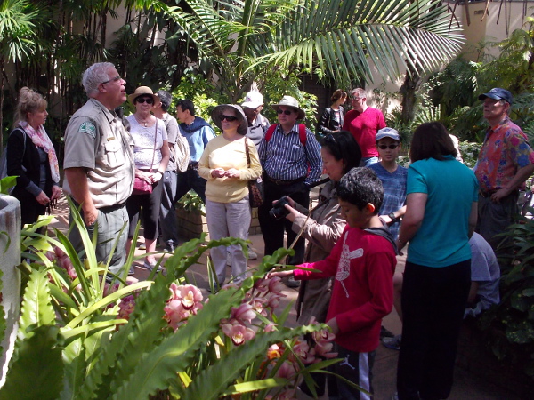 Ranger Kim talks about the historic Botanical Building and its rich collection of beautiful flowers and plants.