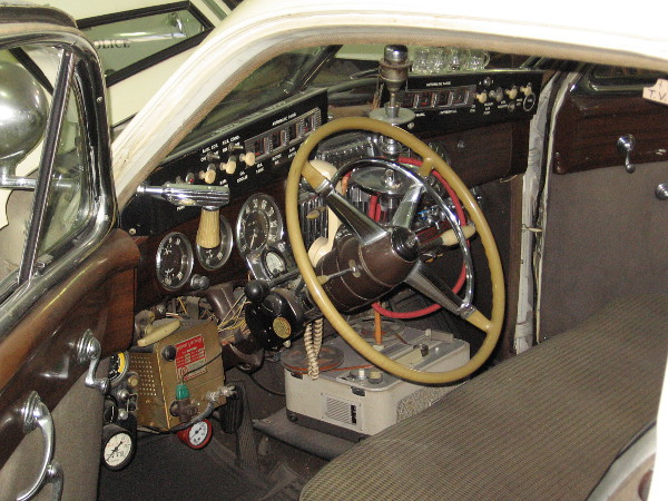 A look at the complicated dashboard. I'm reminded of an airplane's cockpit.