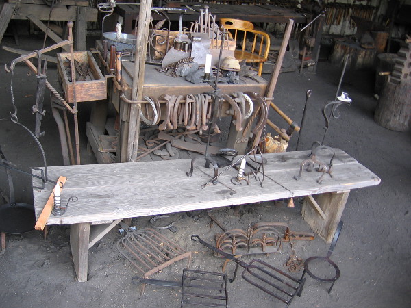 Products that were fashioned include grills, traps, candle holders, fish roasters, knives, shovels, chains, hinges, nails, cooking ladles and horseshoes.