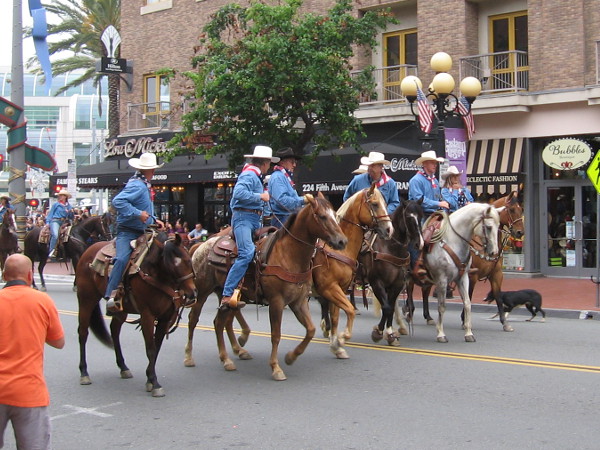 The Gaslamp hasn't seen so many cowboys on horseback in a good century and a half!