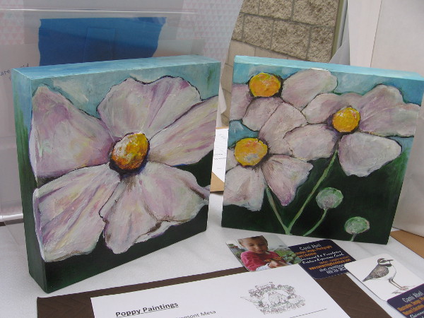 I believe these beautiful poppy paintings were part of the silent auction.