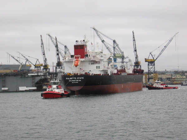 It's the Palmetto State, a fuel-efficient ECO Class tanker that was built at the NASSCO shipyard.