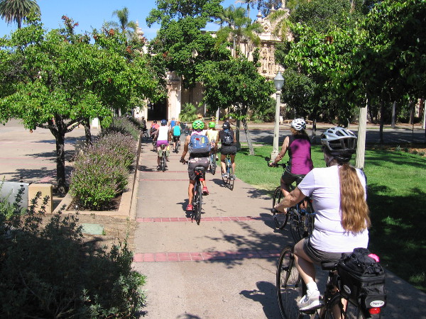 Bicycles along El Prado.