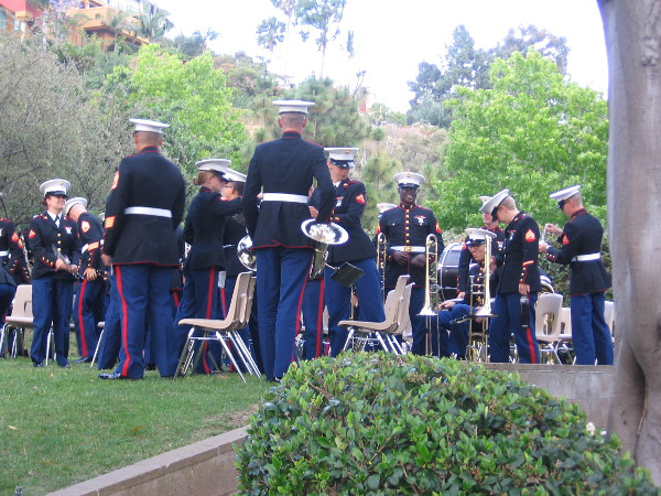 Young members of Marine Band San Diego after the ceremony.