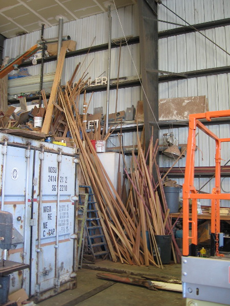 I love how wood is everywhere. Working here must be a woodworkers dream.