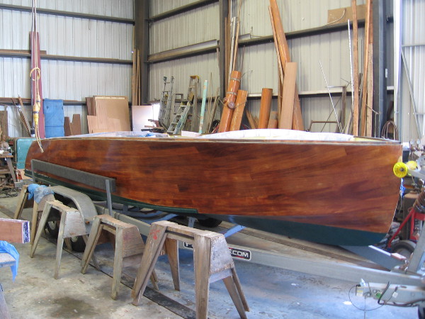 Another boat is being worked upon. The varnished wood is simply beautiful.